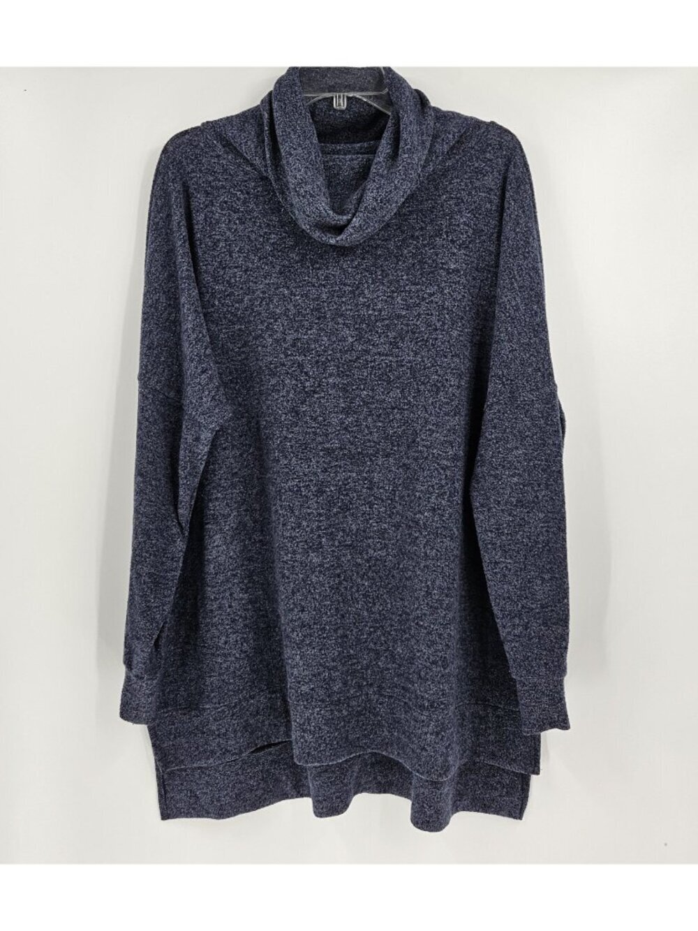 Zenana sweater gray oversized cowl neck fleece cozy 1X